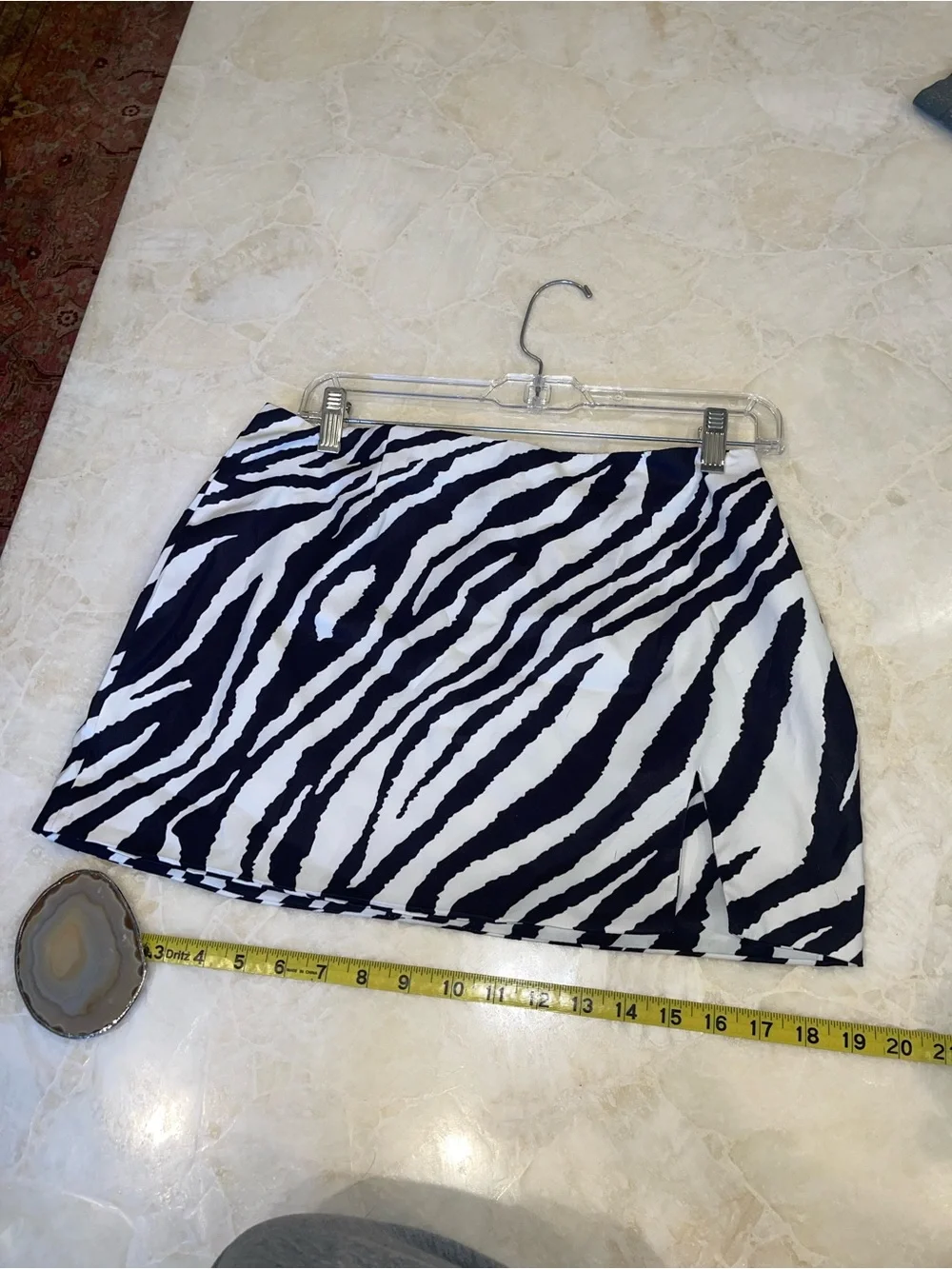 Tiger Mist Zebra Print Mini Skirt - Black & White - Picture 10 of 11